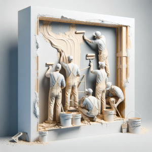 Vyspravení omítky a výmalba rohu